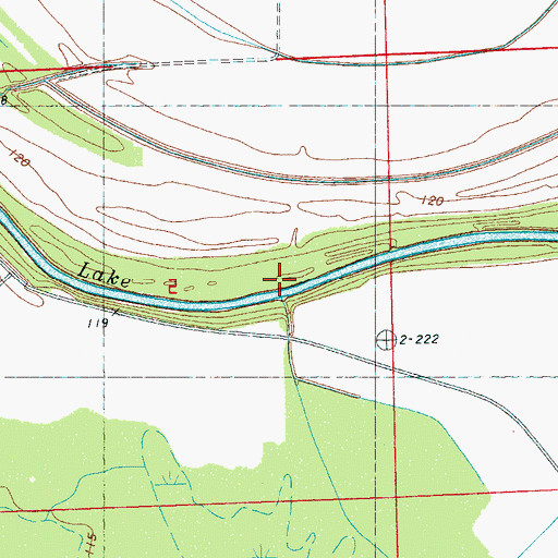 Topographic Map of Walton Bend Landing (historical), MS