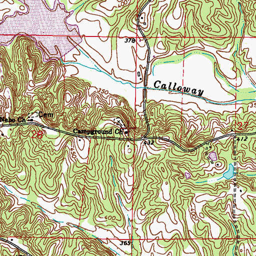 Topographic Map of Camp Ground School (historical), MS