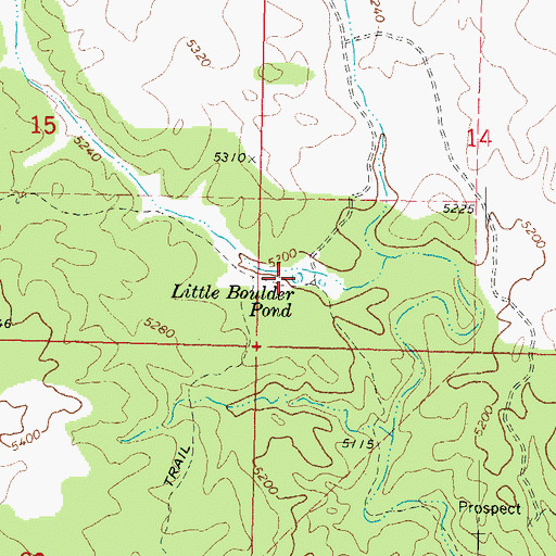 Topographic Map of Little Boulder Pond, AZ