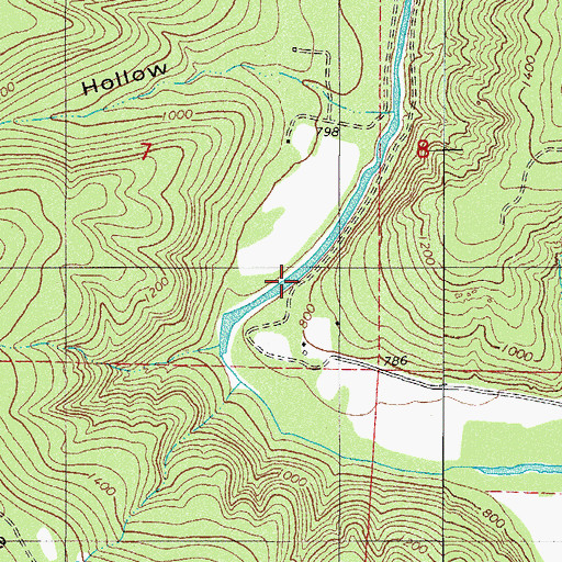 Topographic Map of Bluff Spring School, AR