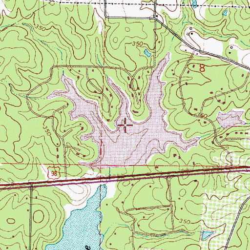 Topographic Map of Cole Lake, MS