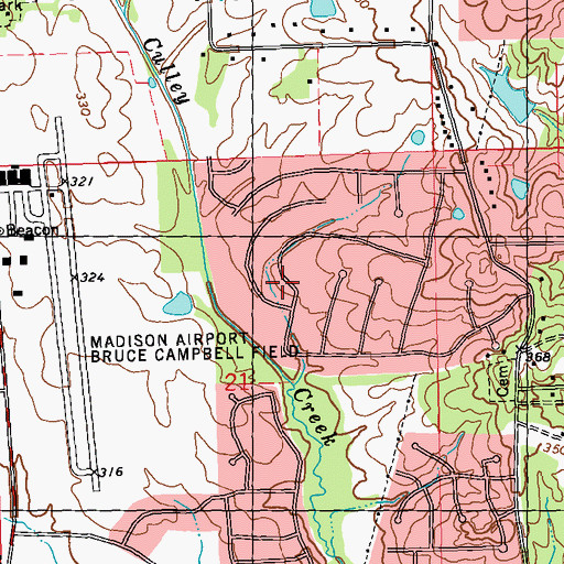Topographic Map of Saint Frances of Assisi Catholic Church, MS