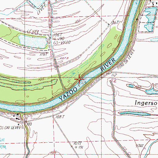 Topographic Map of Van Land Landing, MS