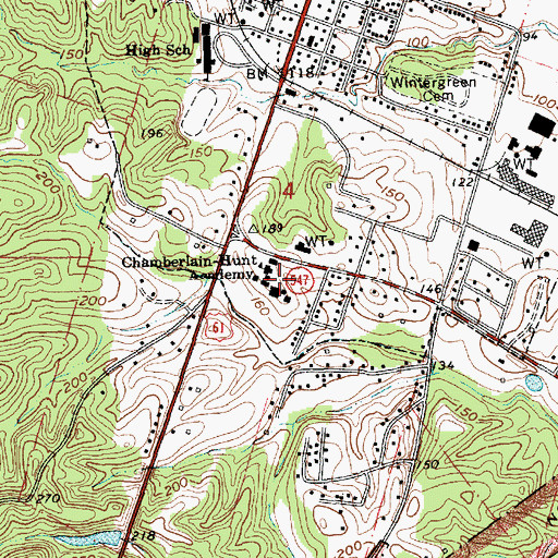 Topographic Map of Woodstock Plantation (historical), MS