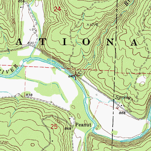 Topographic Map of Briar Branch, AR