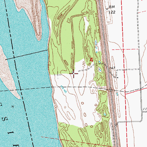Topographic Map of Auburn Landing, MS