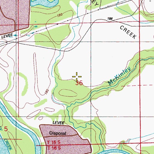 Topographic Map of Shell Field, MS