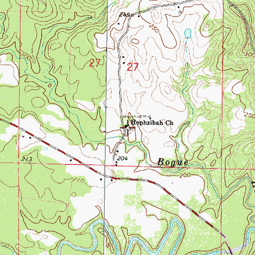 Topographic Map of Hepzibah Cemetery, MS