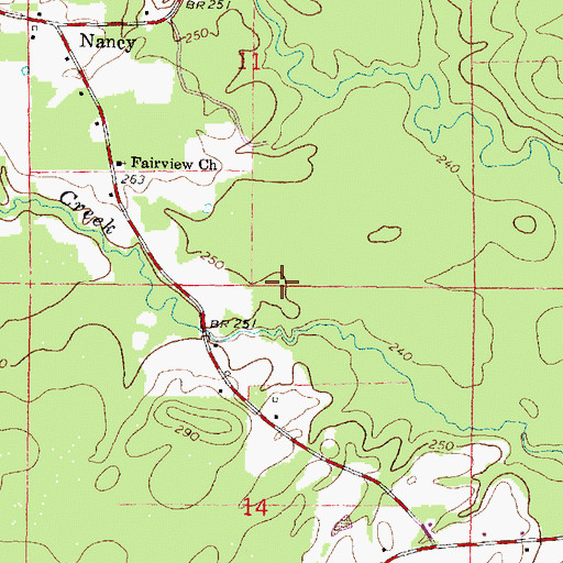 Topographic Map of Nancy Oil Field, MS