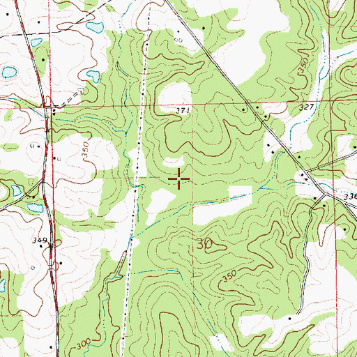 Topographic Map of Wilson Cemetery, MS