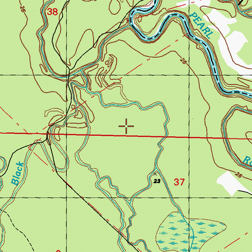 Topographic Map of Bings Ferry (historical), MS