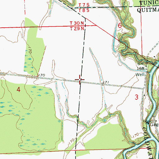 Topographic Map of Ingram (historical), MS