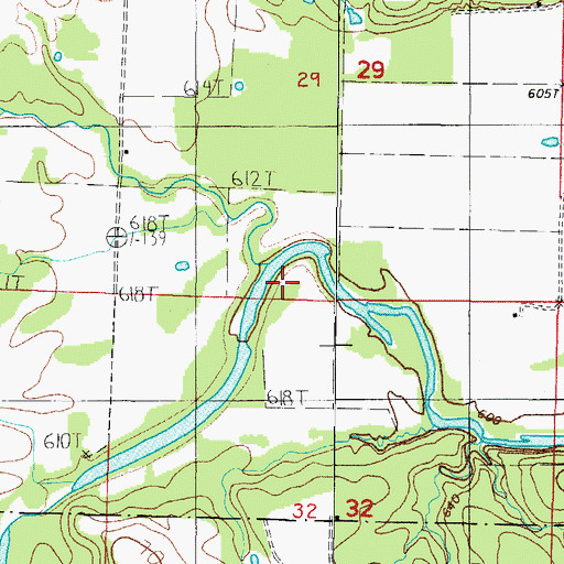 Topographic Map of Negro Creek, AR