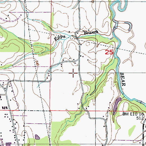Topographic Map of Hale Cemetery, MS