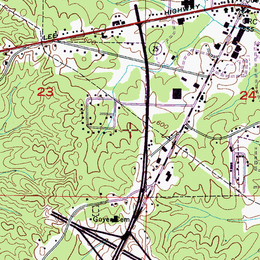 Topographic Map of North Mississippi Medical Center, MS