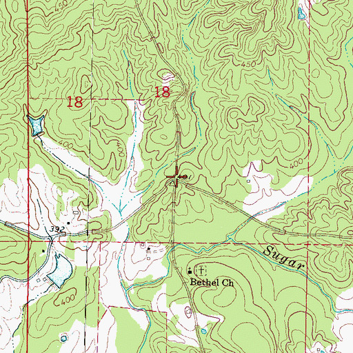 Topographic Map of Burkettsville (historical), MS