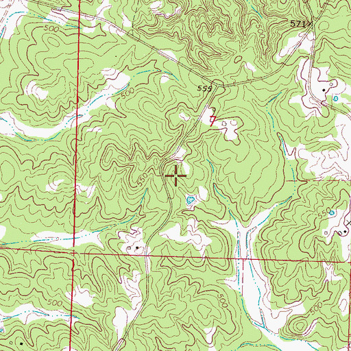 Topographic Map of Forrest School (historical), MS