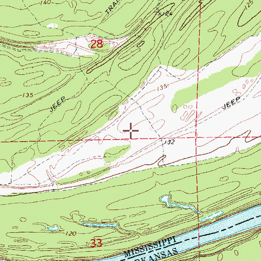 Topographic Map of Ashbrook Point, MS