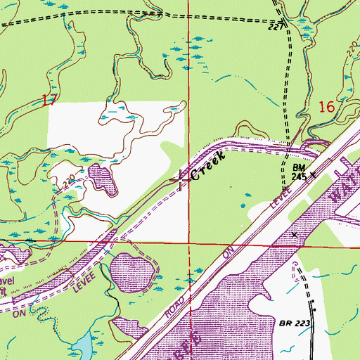 Topographic Map of Poison Pond, MS