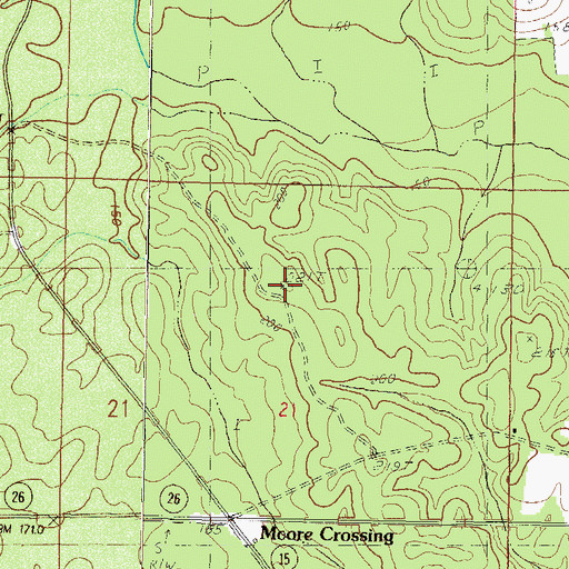 Topographic Map of Wilbe Fire Tower, MS