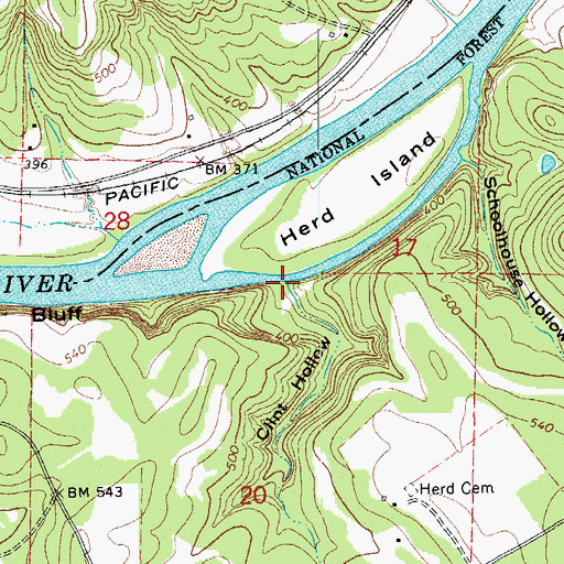 Topographic Map of Clint Hollow, AR
