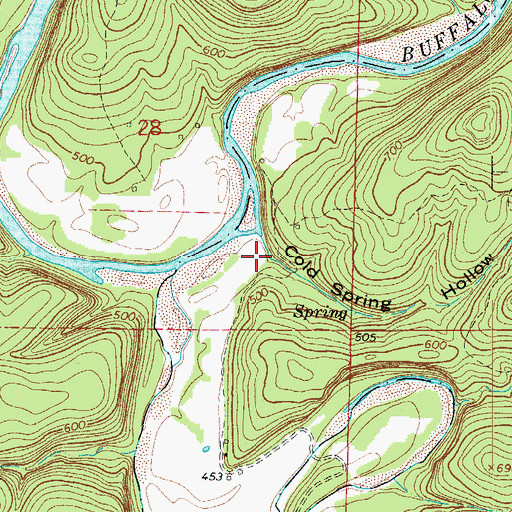 Topographic Map of Cold Spring Hollow, AR