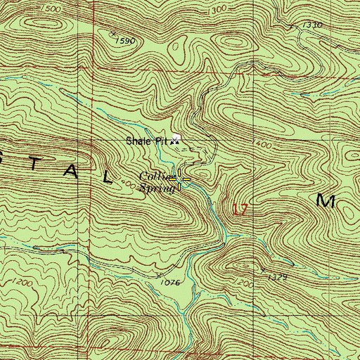 Topographic Map of Collier Spring, AR