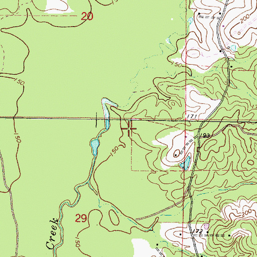 Topographic Map of Supervisor District 3, MS