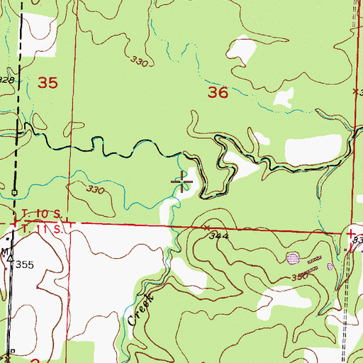 Topographic Map of Cooper Creek, AR