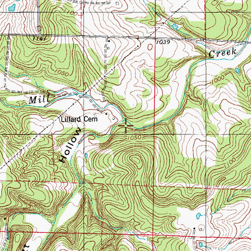 Topographic Map of Abbott Hollow, MO