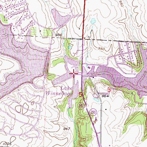 Topographic Map of Alexander Creek, MO