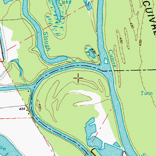 Topographic Map of Argent Slough, MO