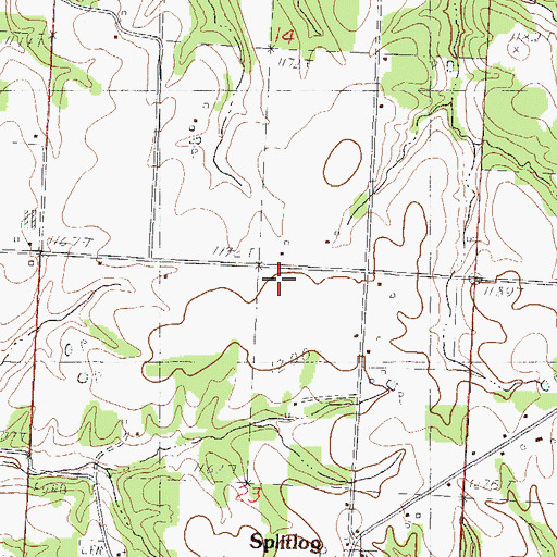 Topographic Map of Banner School (historical), MO