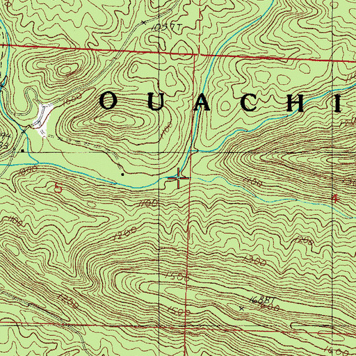 Topographic Map of Dog Hollow, AR