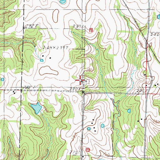 Topographic Map of Best Church, MO
