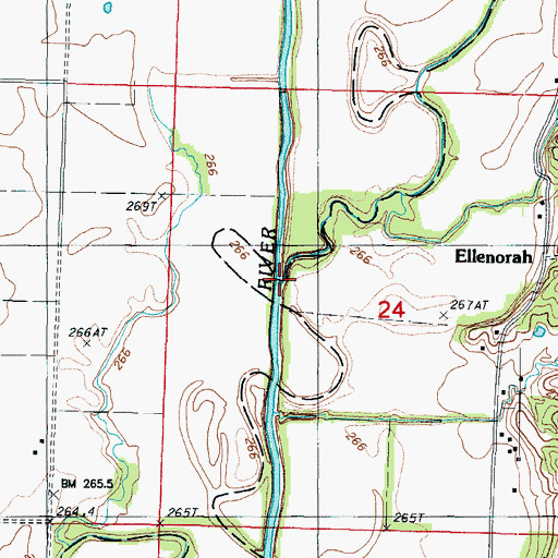 Topographic Map of Big Muddy Creek, MO
