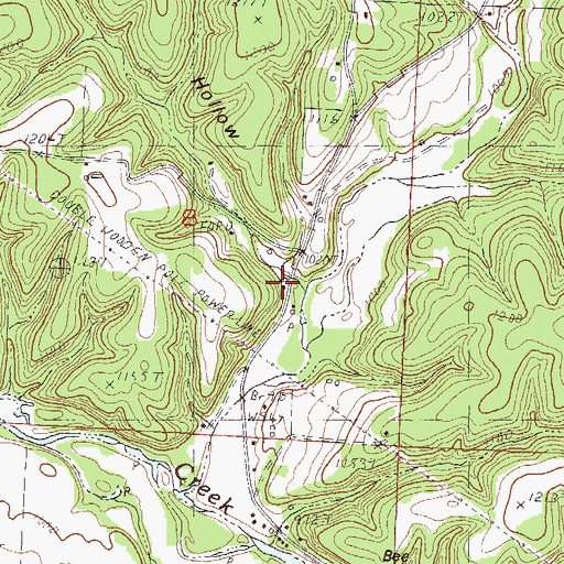 Topographic Map of Blue Clay Hollow, MO