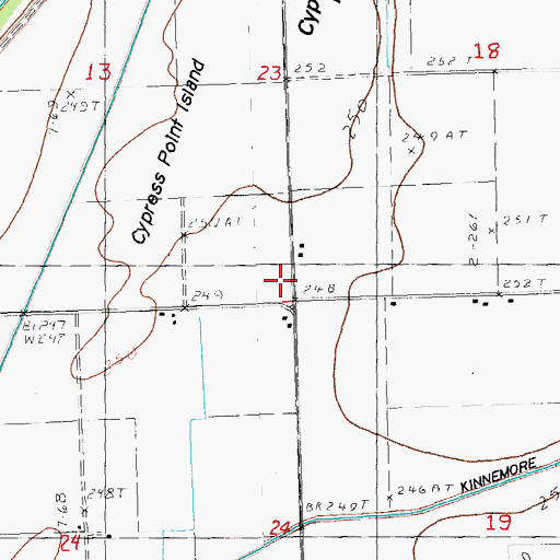 Topographic Map of Bone Camp Church, MO