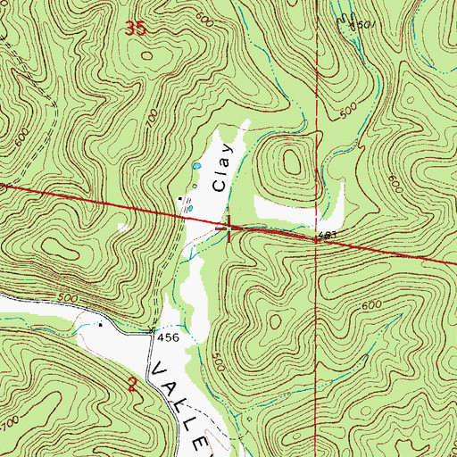 Topographic Map of Brown Hollow, MO
