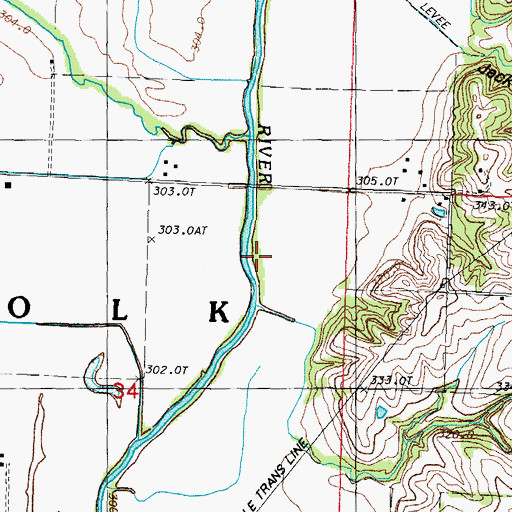Topographic Map of Canal Branch, MO