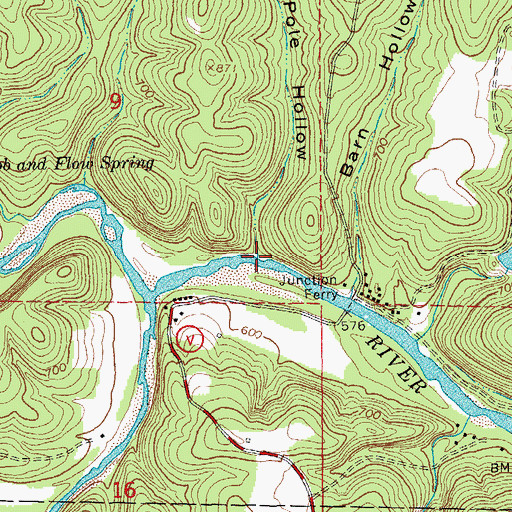 Topographic Map of Cedar Pole Hollow, MO
