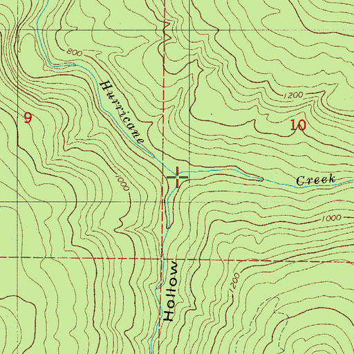 Topographic Map of Fall-Off Hollow, AR
