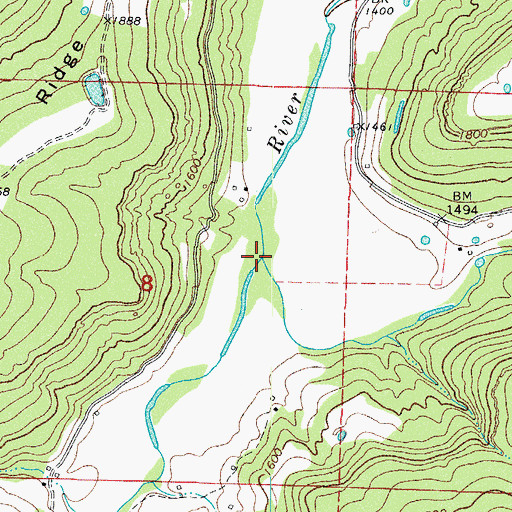 Topographic Map of Felkins Creek, AR