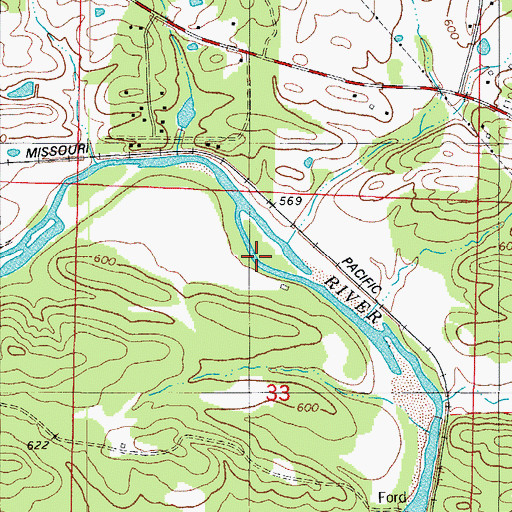 Topographic Map of Fivemile Creek, AR