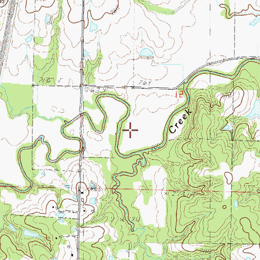 Topographic Map of Deer Creek, MO