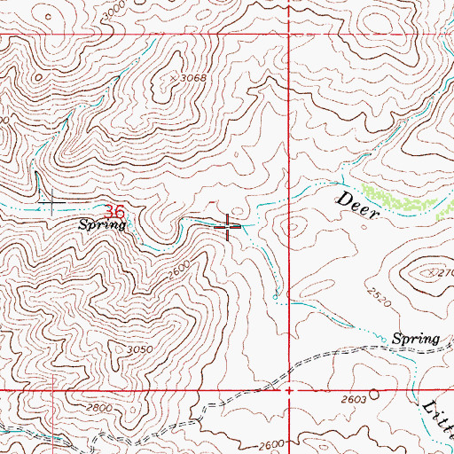 Topographic Map of Little Rock Creek, AZ