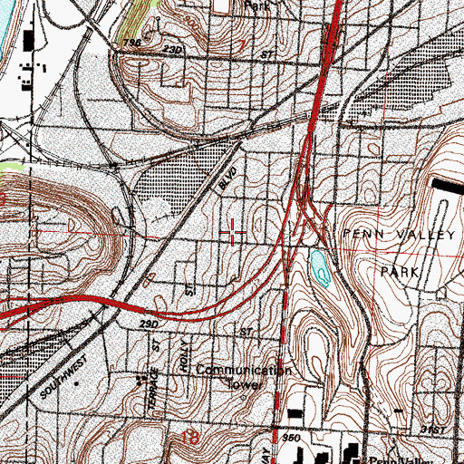 Topographic Map of Douglass Early Childhood Center (historical), MO