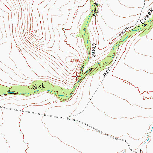 Topographic Map of Little Rocky Creek, AZ