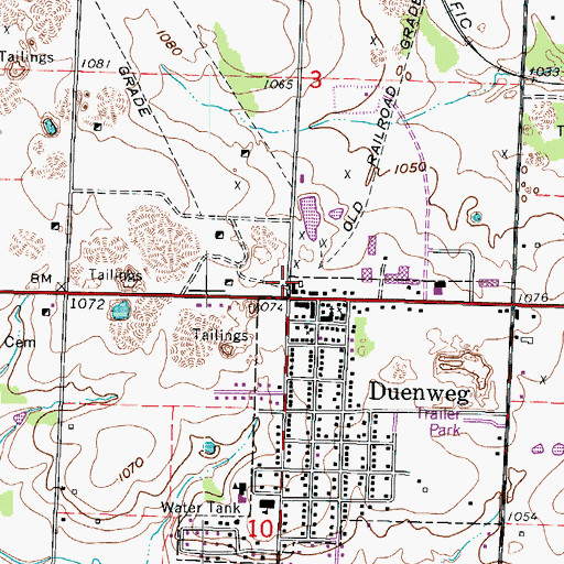 Topographic Map of Duenweg, MO