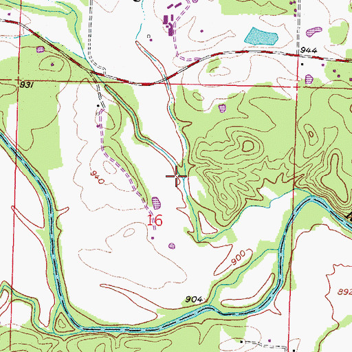 Topographic Map of Gap Creek, AR